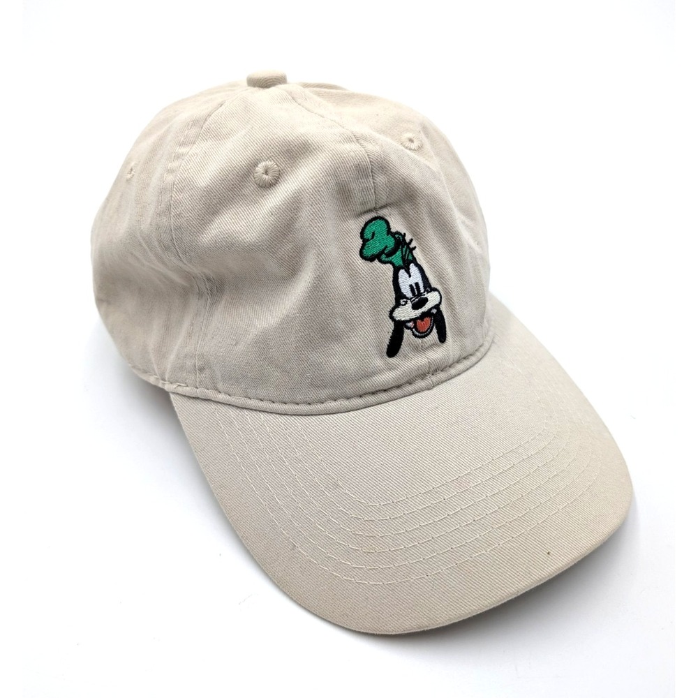 Disney Goofy Embroidered Baseball Cap Adult Adjustable Khaki DAD HAT